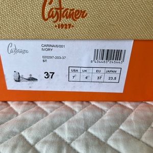Castaner ivory espadrilles size 37. Only worn once. Fit a like a 7.